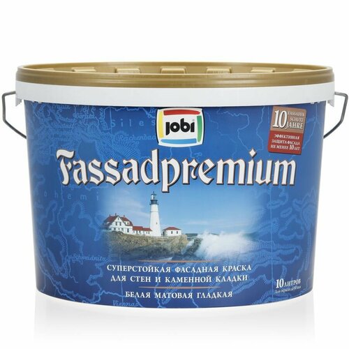 jobi fassadpremium краска фасадная премиум 20с база с 0 9л JOBI FASSADPREMIUM Краска фасадная премиум -20С База С (0,9л)