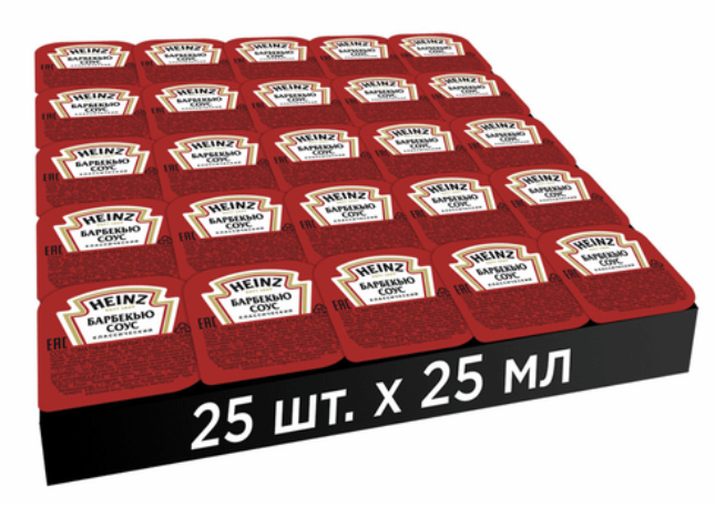 Heinz - соус томатный Барбекю, дип-пот, 25 шт по 25 мл.