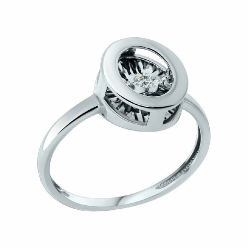 Кольцо Костромской Алмазный Дом, белое золото, 585 проба, бриллиант, размер 18, белый, золотой