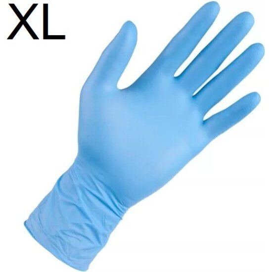 Перчатки нитриловые Benovy XL (200 шт.) Синий