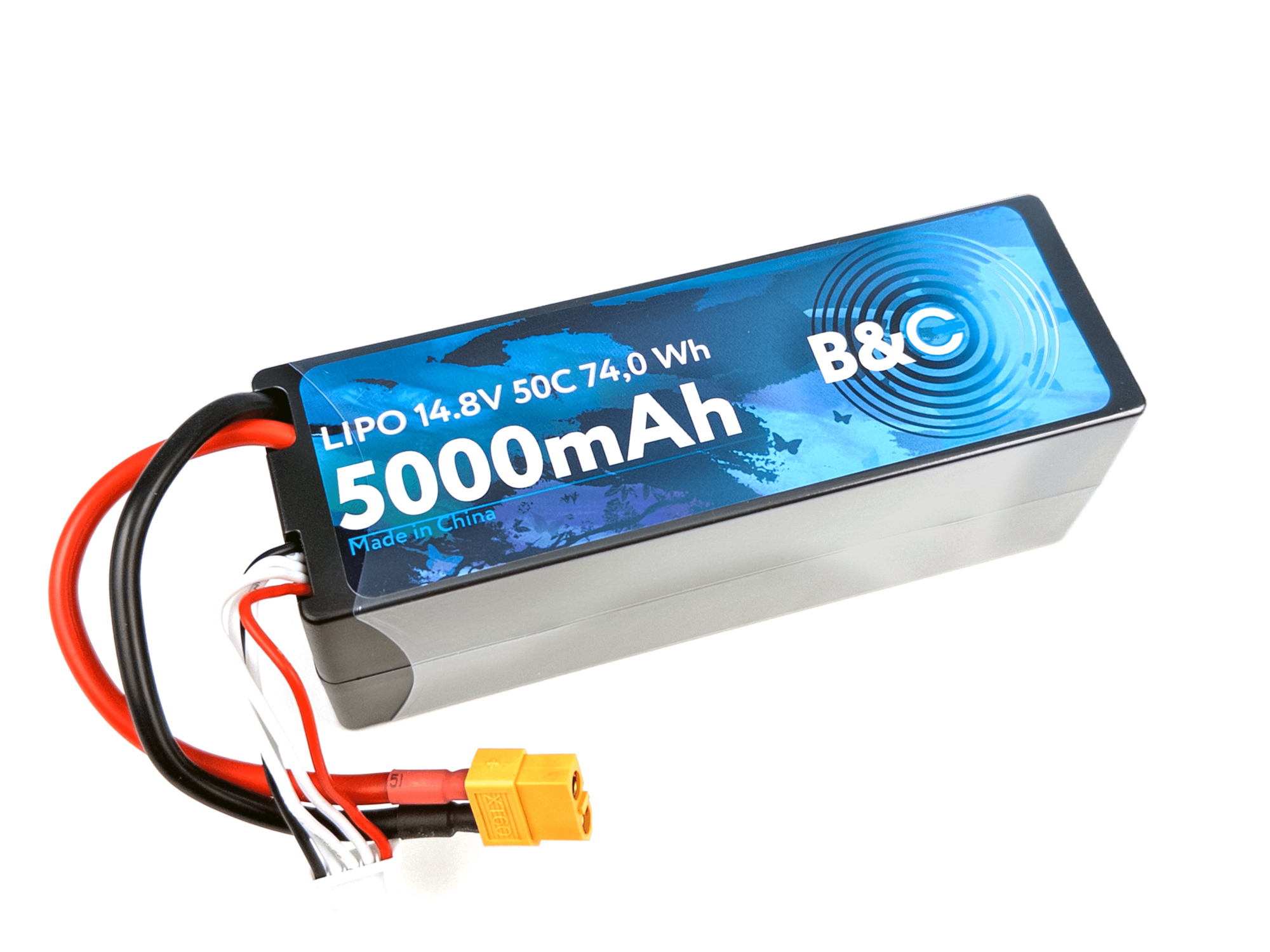 Аккумулятор Li-po B&C 5000 MAH 14.8v (4s) 50C, XT60, Hard case — фото 1