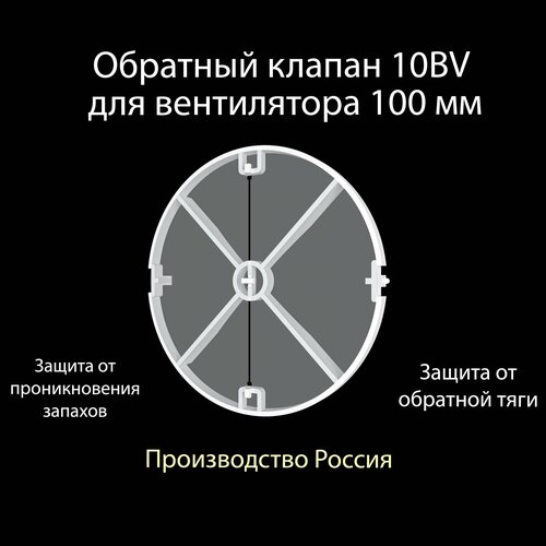 Обратный клапан 10 BV для канального вентилятора 100 441₽