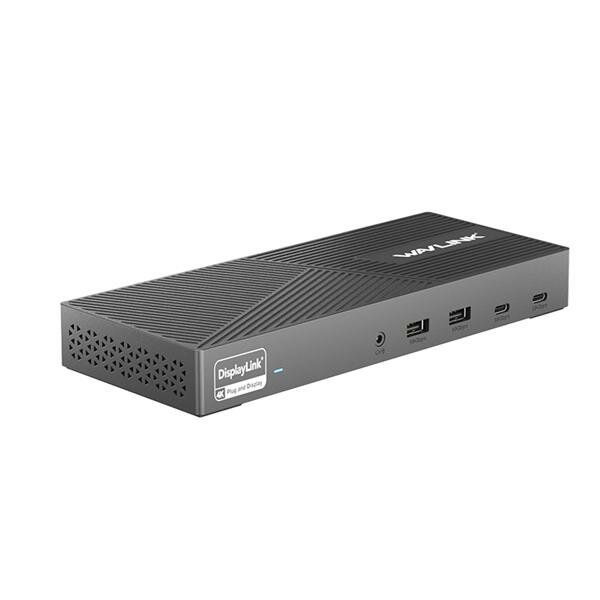 Docking Station WAVLINK USB-C Triple Display 4K@60Hz Universal /100W PowerDelivery Include 20V/8A Power Adapter/ 4xUSB3.0/3xUSB C/2xDP 4K 60HZ/3xHDMI 4K 60HZ/1xGigabit LAN/1xAudio In/Out