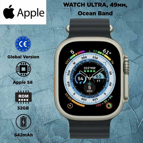 Смарт-часы Apple Watch Ultra 49мм Ocean Band One Size Midnight 8109000₽
