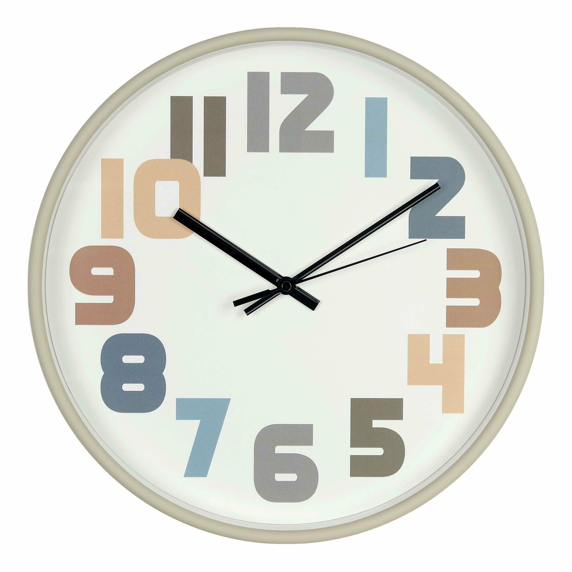 Часы настенные Цифры ?30 см цвет белый