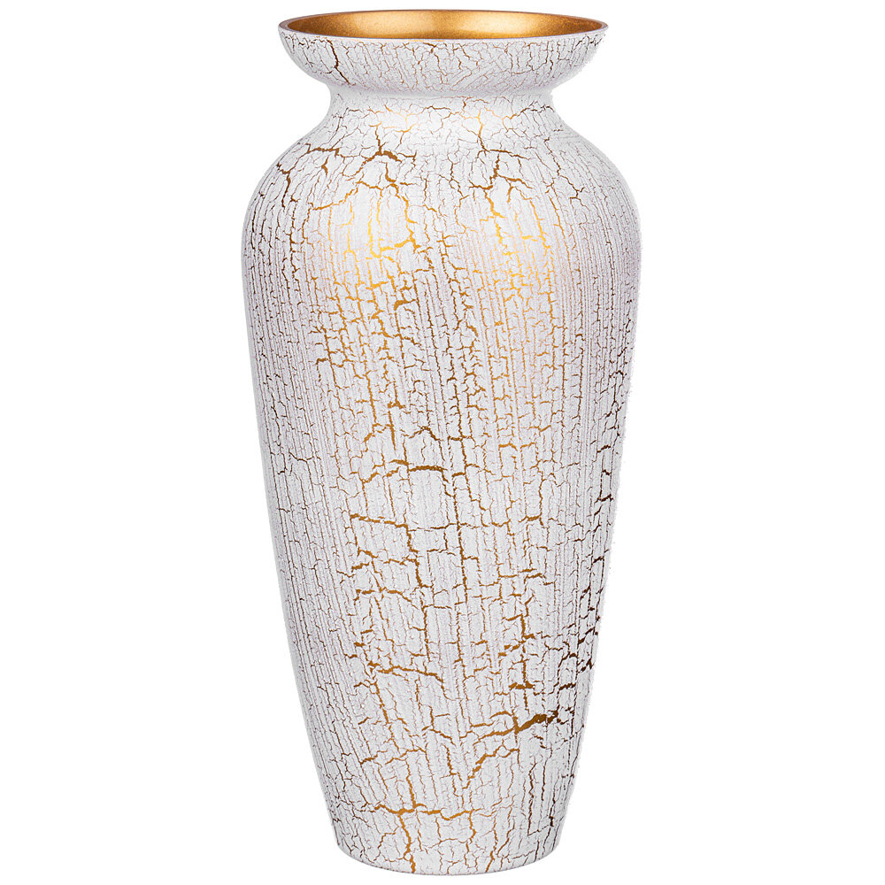 фото Ваза craquelure white 28 см Muza (194941)