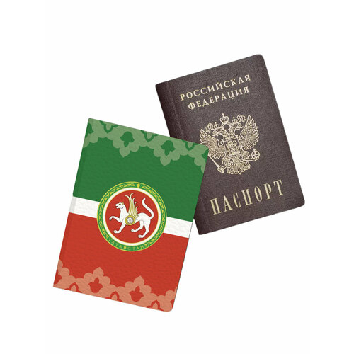 Обложка для паспорта , белый, зеленый