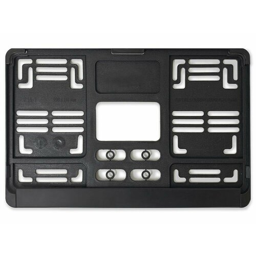 Рамка для государственного номерного знака а/м , без надписей, нового образца 290*170мм черная. Для Японских, Китайских и Американских а/м. АБС-пластик.