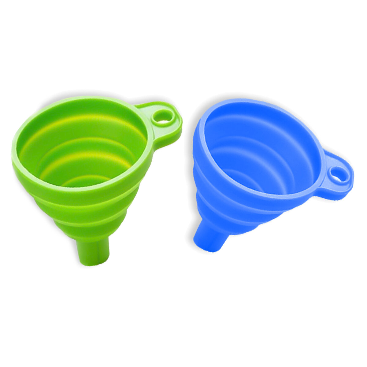 фото Воронка силиконовая GSMIN AL67 (70х60х15мм) комплект 2 штуки (синий, зеленый)