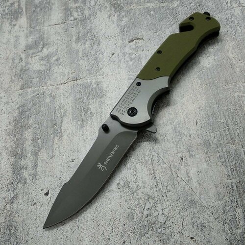 складной нож походный browning карманный полуавтоматический нож флиппер стеклобой темляк Нож складной флиппер Browning