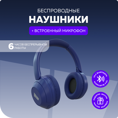 Bluetooth-наушники накладные 53 400mAh More choice HW11 Blue 149000₽