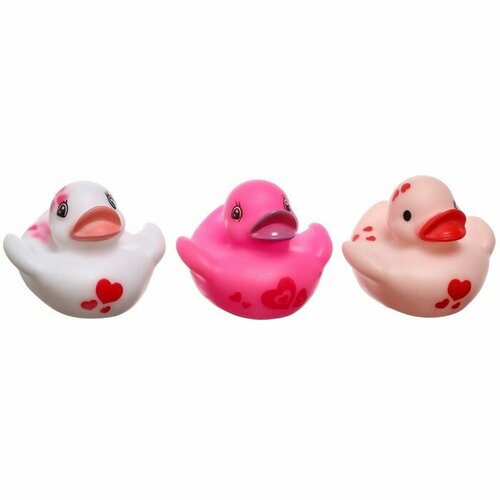 Набор резиновых игрушек для ванны Уточки Лаффки 3 шт виды микс Крошка Я 503₽