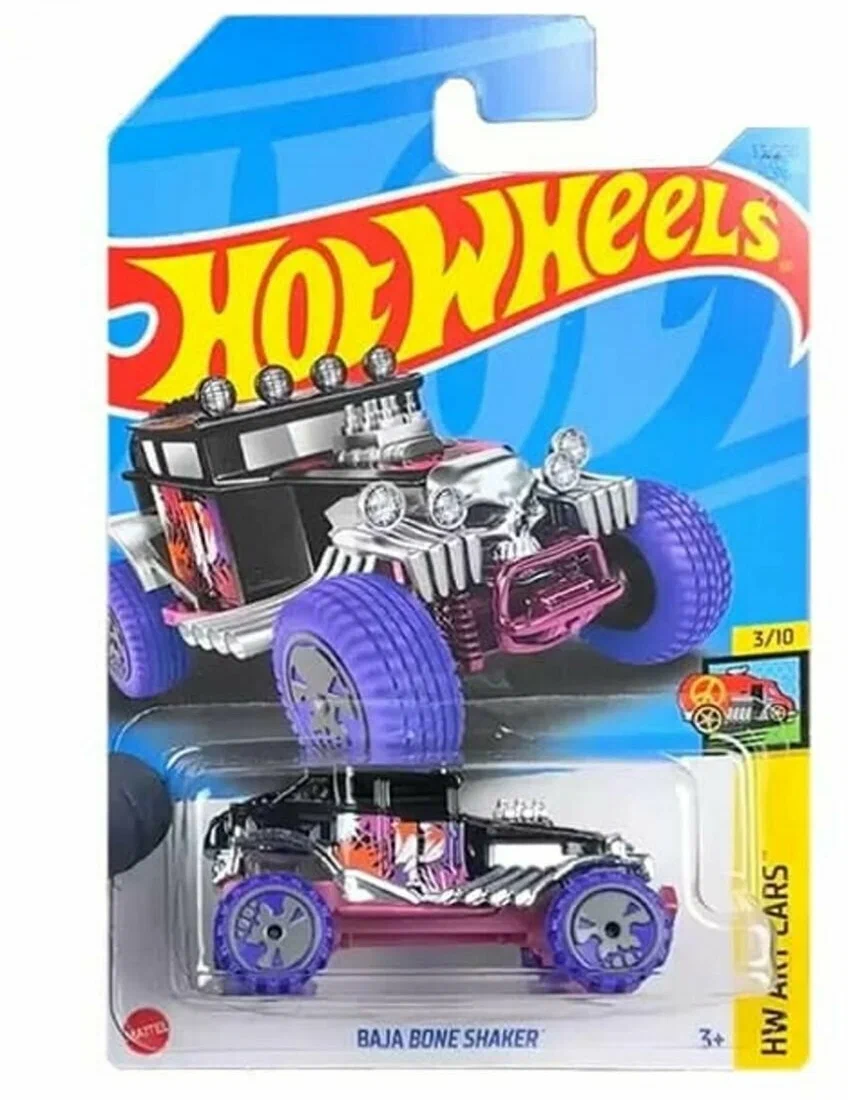Машинка Hot Wheels коллекционная (оригинал) BAJA BONE SHAKER черно-фиолетовый HKH47