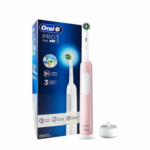 Электрическая зубная щетка Oral-B Pro1 Max 3D Pink