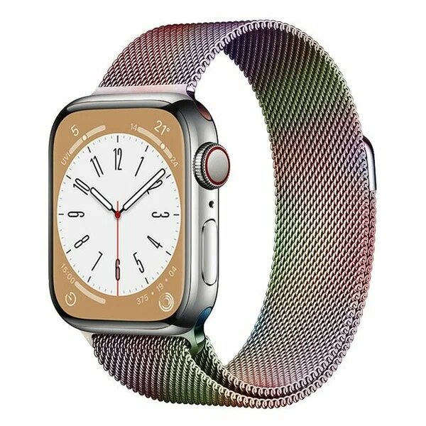 Ремешок миланская петля для Apple Watch 42-44-45-49 mm, Series 1-9, SE, Ultra / Металлический браслет для часов Эпл Вотч 42-49 мм / Хамелеон