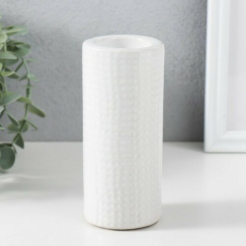 SUI Подсвечник керамика на 1 свечу Капли воды d4 см белый 65х65х145 см 974₽