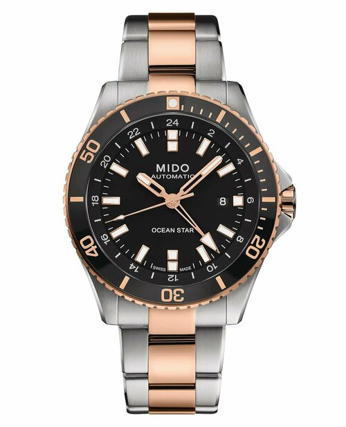 Наручные часы Mido Ocean Star, золотой, черный