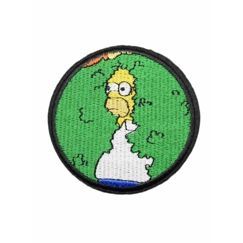 Нашивка термо Гомер Симпсон в кустах из мультфильма Симпсоны 590₽