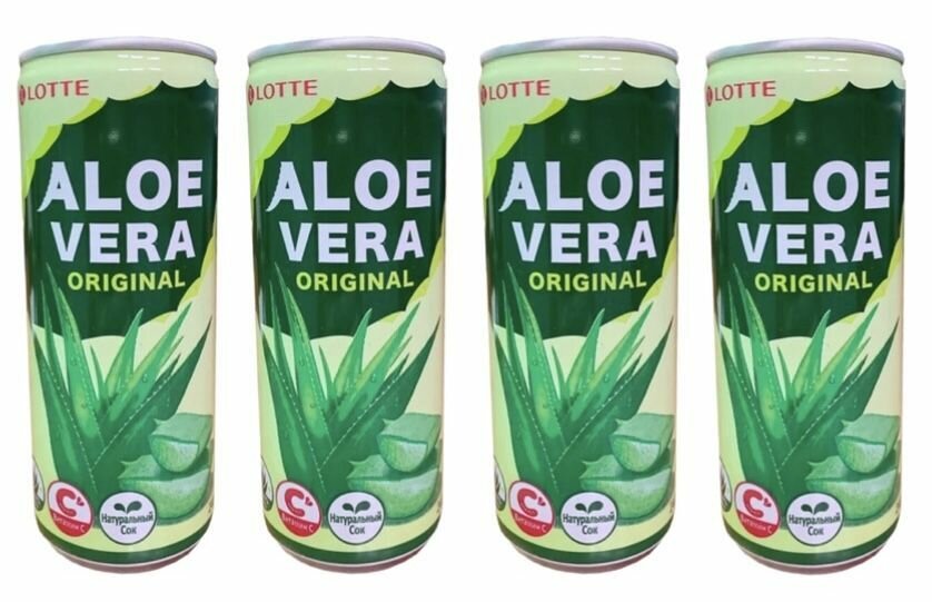 Напиток сокосодержащий Lotte Aloe Vera Original 240 мл х 4 шт