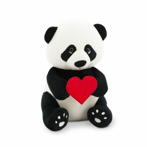 Мягкая игрушка *LIFE панда БУ С красным сердцем (25 см) панда бу новогодняя orange toys