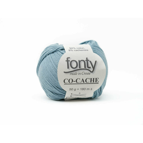 Пряжа Fonty CO-CACHE 50 г/180 м, цвет 09, 92% хлопок, 8% кашемир