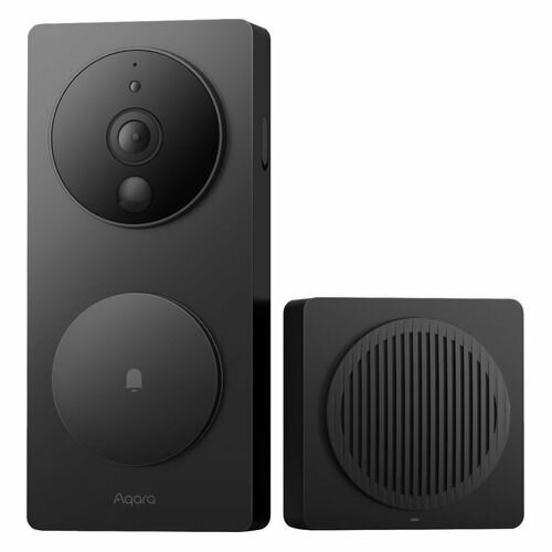 Видеозвонок AQARA Smart Video Doorbell G4, черный [svd-kit1] умный дверной звонок aqara svd kit1