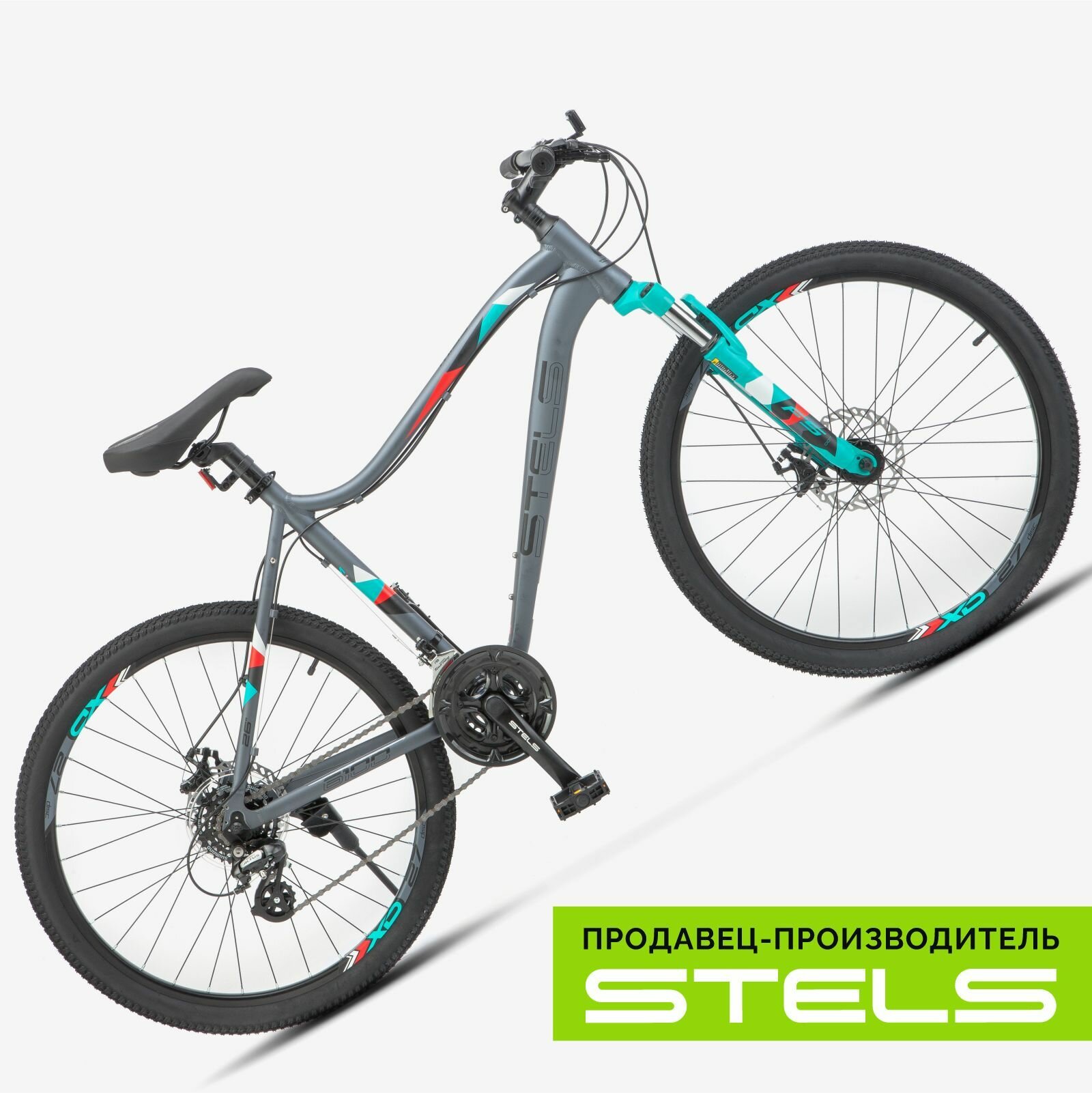 Велосипед горный Miss-6100 MD колёса 26" V030, 19" Синий/Серый, рама 19 (item:500)
