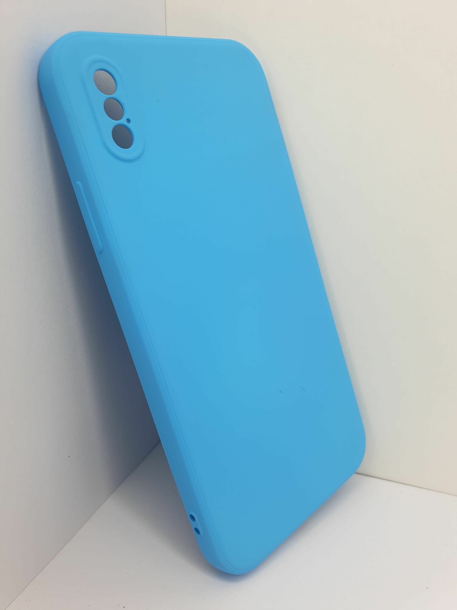 Защитный чехол для Apple iPhone X/XS Silicone Case без логотипа голубой