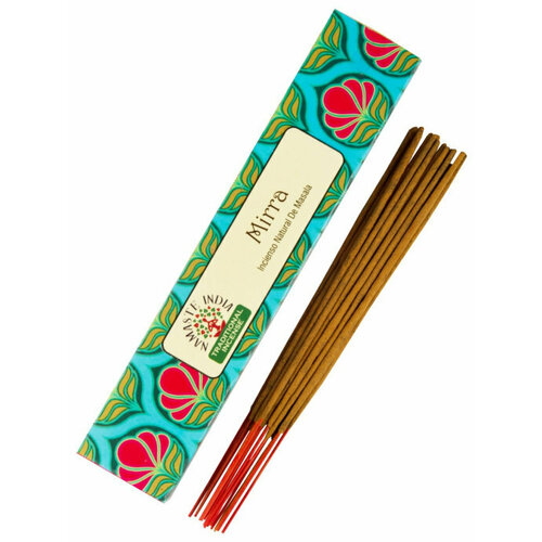 MYRRH Natural Masala Incense, Namaste India (мирра натуральные масала благовония, Намасте Индия), уп. 15 г.