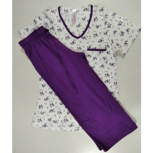 Пижама , размер 44, фиолетовый, белый