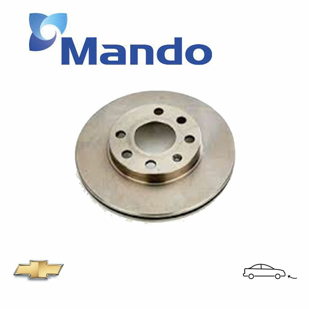 Диск тормозной передний MANDO MBC030125 для а/м Chevrolet Aveo, Spark, Matiz