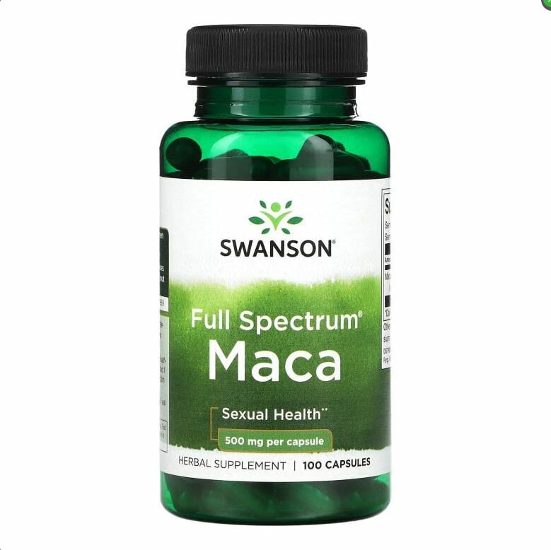 Swanson Full Spectrum Maca, 500 мг, 100 капсул