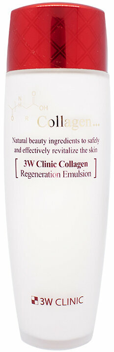 3W CLINIC Восстанавливающая эмульсия с коллагеном Collagen Regeneration Emulsion 150мл (уценка, повреждена упаковка)