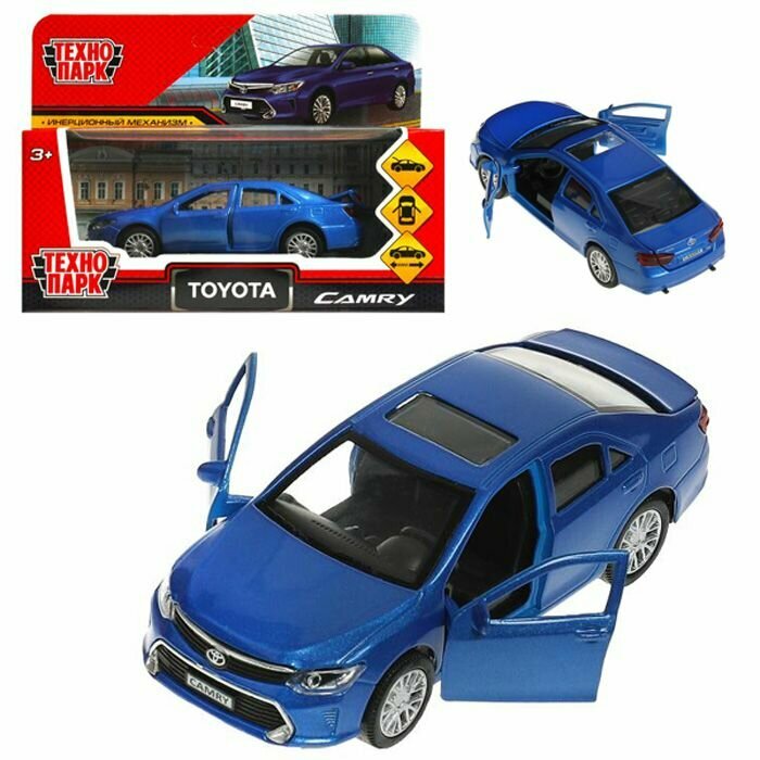 Машина металлическая Тойота Камри 12 см. инерц. синий Технопарк CAMRY-12-BU