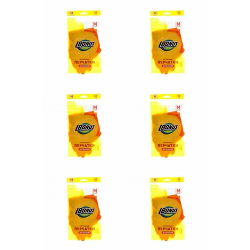 Bonus Перчатки латексные Эконом размер М 6 уп 802₽