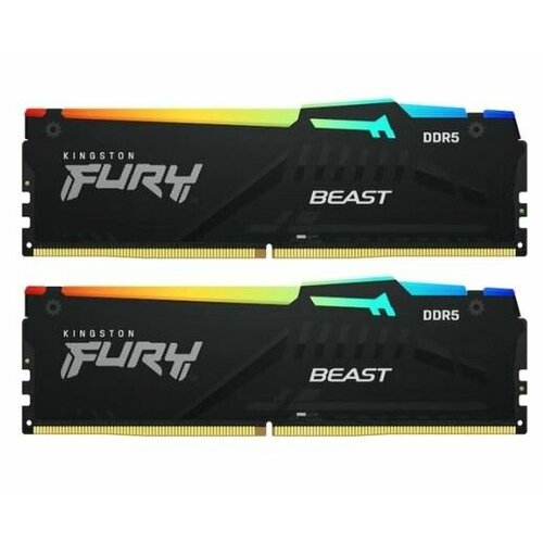 Модуль памяти Kingston 32GB DDR5 6000MHz DIMM FURY Beast Black EXPO RGB KF560C36BBEAK2-32 2х16gb CL36 1704600₽