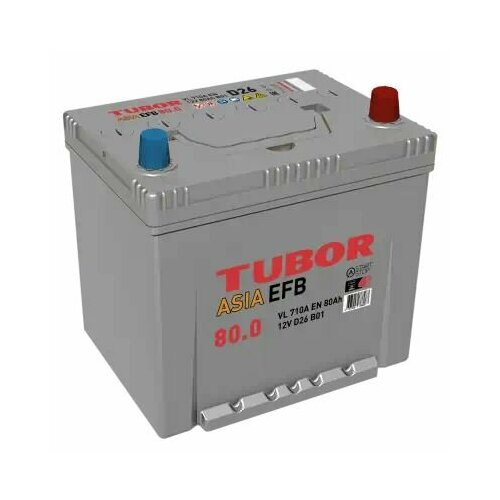 Аккумулятор Asia 80 А/ч о. п. Tubor EFB ток 710 258x175x221