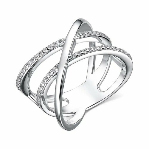 Кольцо АЛЬКОР, серебро, 925 проба, фианит, размер 17 кольцо 1405936013 из серебра 925 пробы с кораллом реконструированным и фианитом 17
