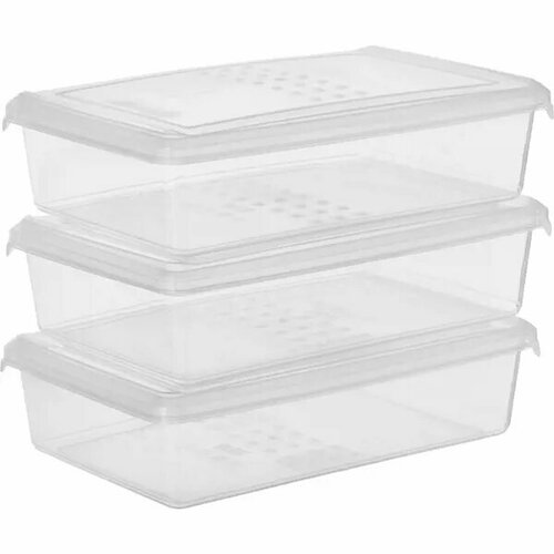 Контейнер для заморозки продуктов Delinia 0.75 л пластик цвет прозрачный 3 шт