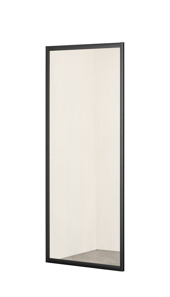 Боковая стенка Taliente 80x185см, прозрачное стекло 6мм, черный профиль