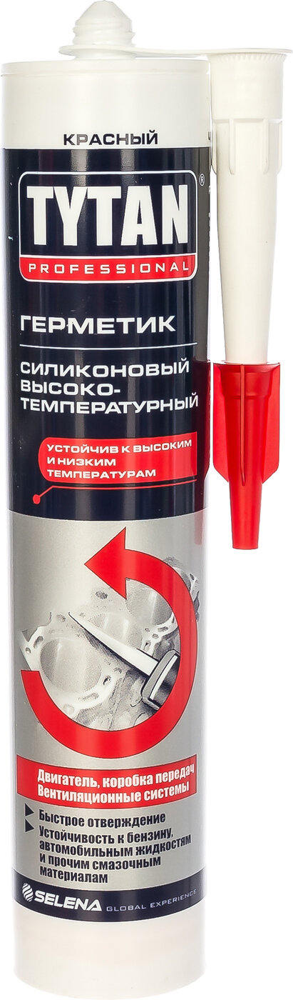 герметик силиконовый TYTAN Professional высокотемпературный 280мл красный, арт.74614 - фото №17