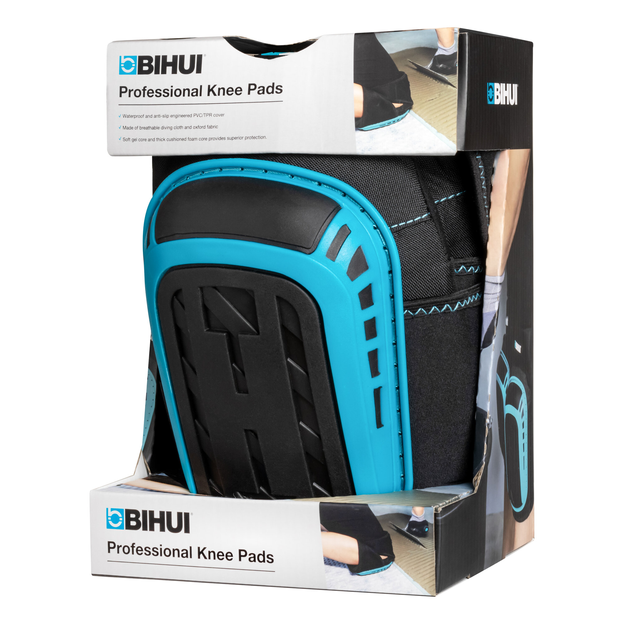 Профессиональные строительные наколенники BIHUI, черные, арт. TKPT — фото 1