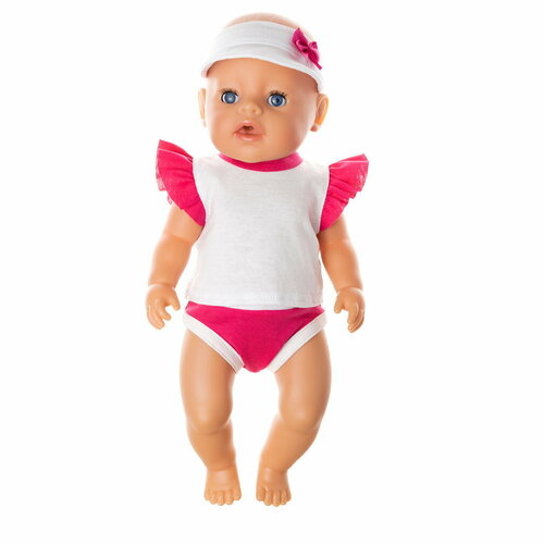 Кофточка, козырёк и трусики для куклы Baby Born ростом 43 см (935) джинсы панама и кофта для куклы baby born ростом 43 см 896