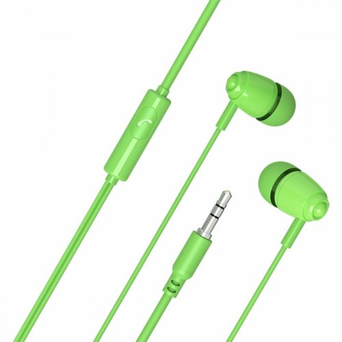 Наушники внутриканальные c микрофоном ALTO-M зеленые 3 штуки 368₽