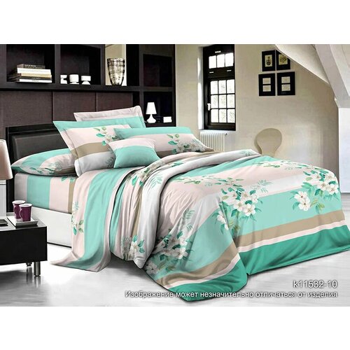 Постельное белье Евро Люксония бязь Блюз 2977₽