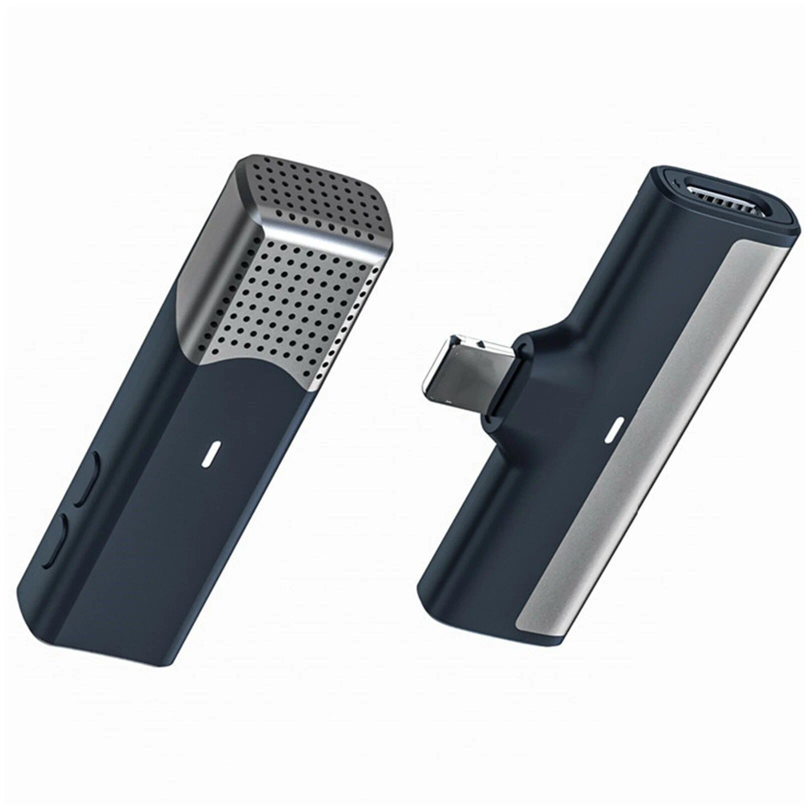 Микрофон беспроводной / петличный Type-C с кейсом / Синий / Wireless Microphone SX960 for Type-C / Для смартфона / Планшета / Ноутбука / Экшен камеры