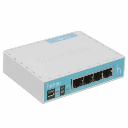 Wi-Fi роутер MikroTik hAP lite wi fi роутер mikrotik hap ac3 lte6 kit 802 11abgnac 1167mbps 2 4 ггц 5 ггц 5xlan черный rbd53gr 5hacd2hnd