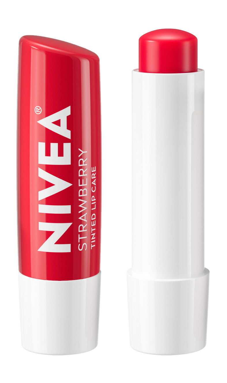 NIVEA Бальзам для губ Клубничное сияние, 4,8 гр