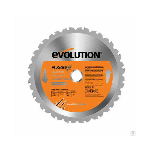 Диск пильный Evolution 185x20x20x40 мм по мягкой стали R185TCT-20CS 16118₽