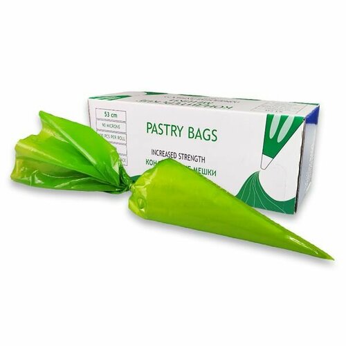 Мешки кондитерские Dolce Inside одноразовые 63см 90мк зеленые, 100шт